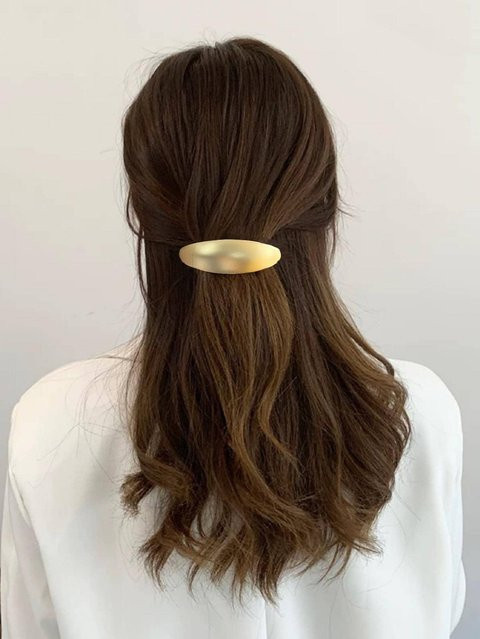 YJSTY Haarspange Damen, Oval, Gold - Bild 1