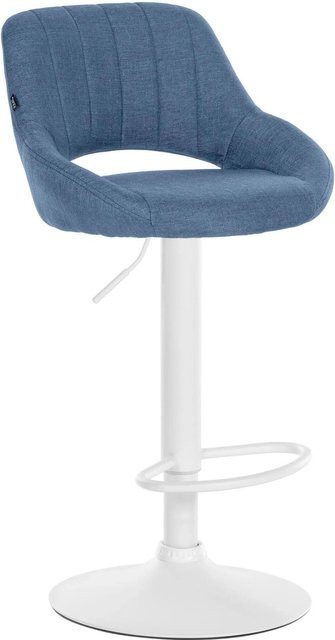 DELUKE Barhocker SEGAD mit Lehne aus Stoff in Blau, B/T/H: 46,5 x 48 x 85 cm - Bild 1