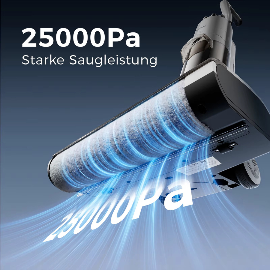 Yanhama K100 Kabelloser Nass-Trocken-Staubsauger mit Wischfunktion und Selbstreinigung in Weiß - Bild 5
