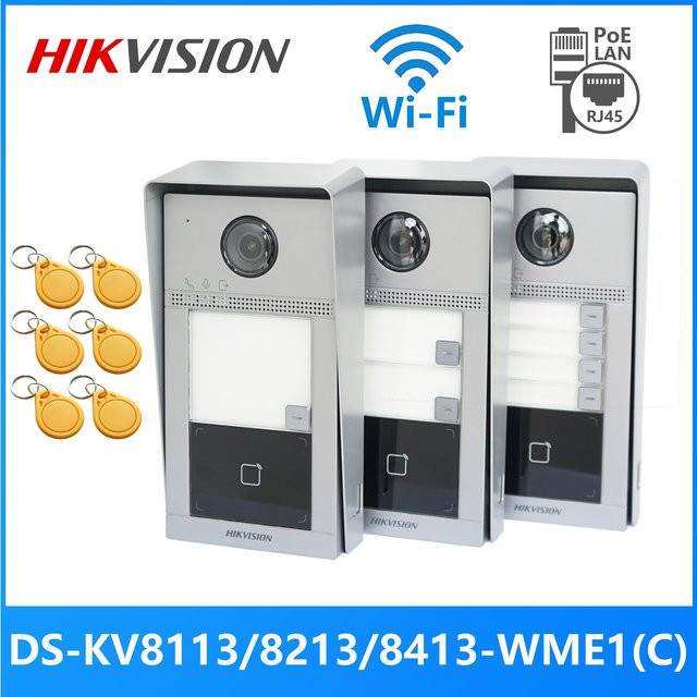 Hikvision IP-Video-Türsprechanlage DS-KV8113/8213/8413-WME1(C) mit WiFi und IC-Karten-Entriegelung - Bild 1