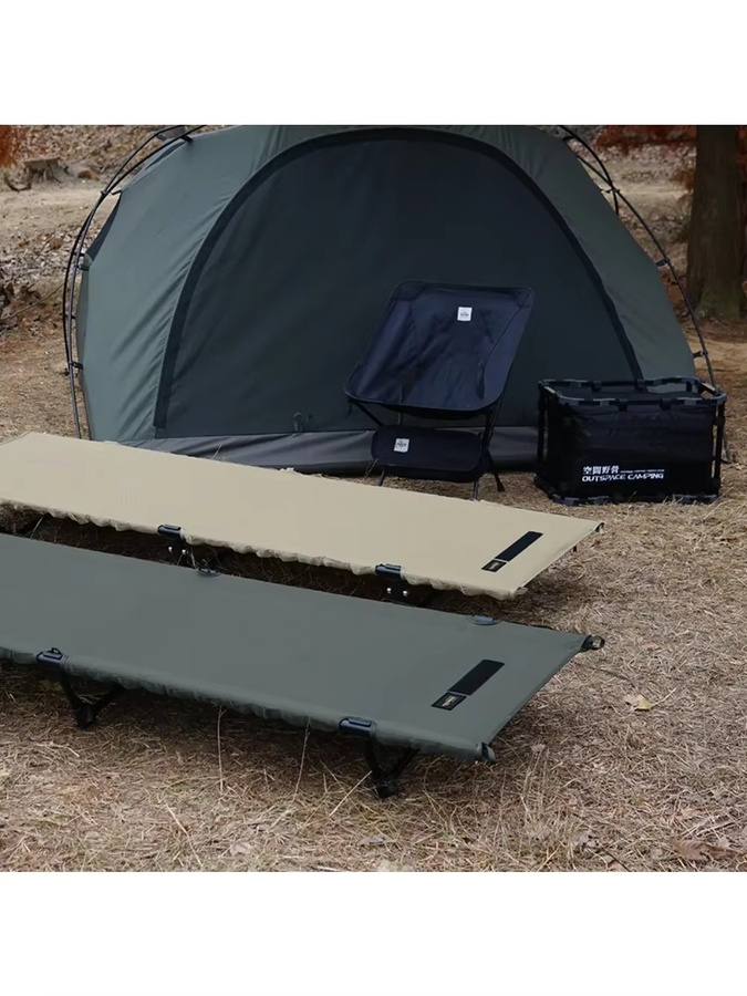 GOOUT STRINGHILL Outdoor Camping Klappbett aus Aluminiumlegierung in Grün mit Sonnen canopy - Bild 3