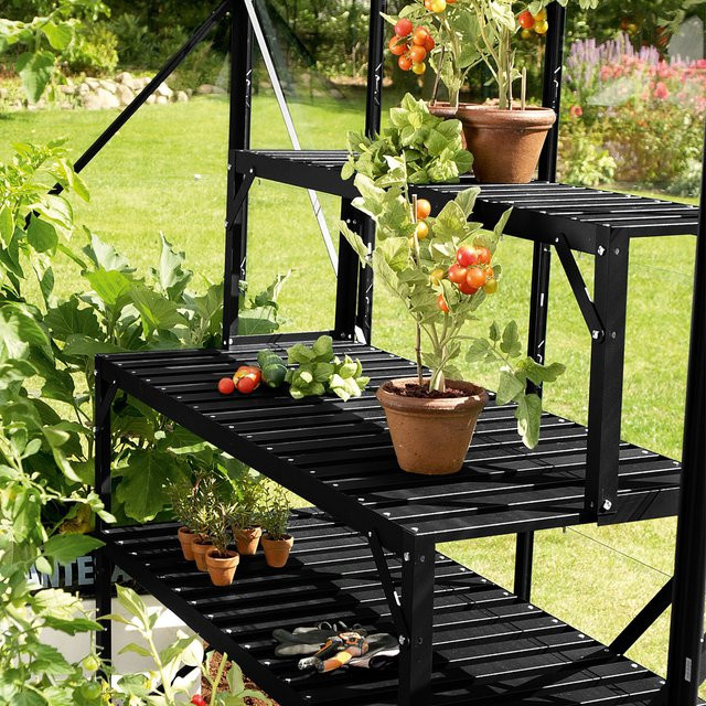 VITAVIA Alu-Tischaufsatz für Pflanztisch, schwarz, B/T/H: 121 x 28 x 39 cm - Bild 5