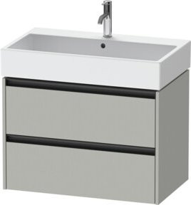 Duravit Waschtischunterschrank Ketho.2 in Betongrau Matt mit 2 Schubladen, wandhängend, B/T: 78,4 x 46 cm - Bild 1
