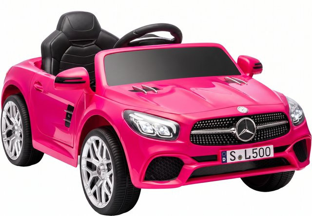 AIYAPLAY Mercedes-Benz SL500 Kinder-Elektroauto, Rosa, ab 3 Jahre - Bild 1