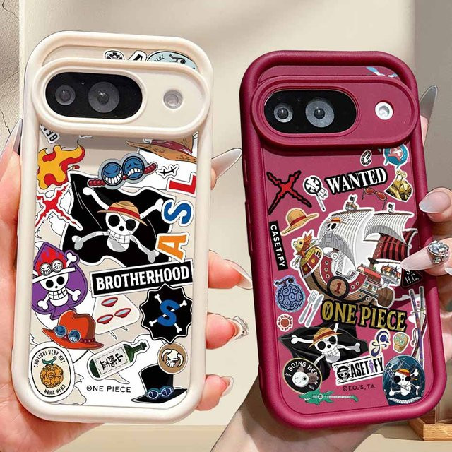 ONE PIECE Handyhülle mit Augen-Motiv für Google Pixel 10 9 9A 8A 8 7A 7 Pro XL, weiche Soft-Touch-Hülle, Multicolour - Bild 1