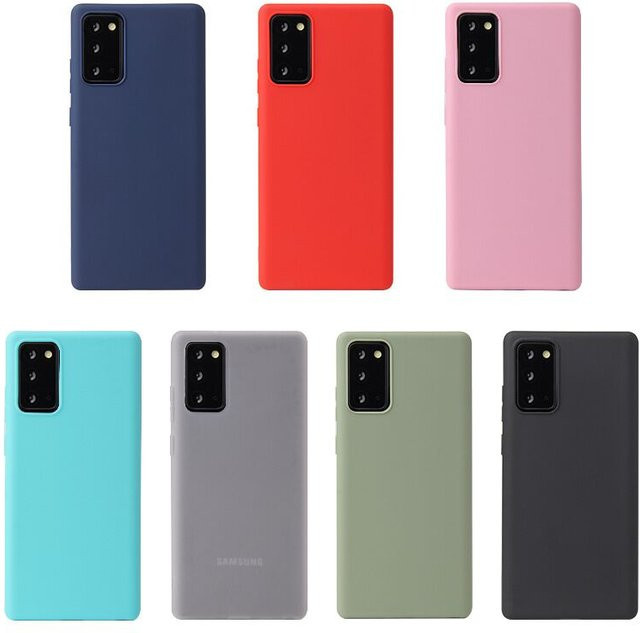 Matte Silikon Schutzhülle in Pink für Samsung Galaxy S20 Plus, A51, A71, A31, A21, A21S, A41, A12, A32, A42 5G - Bild 1