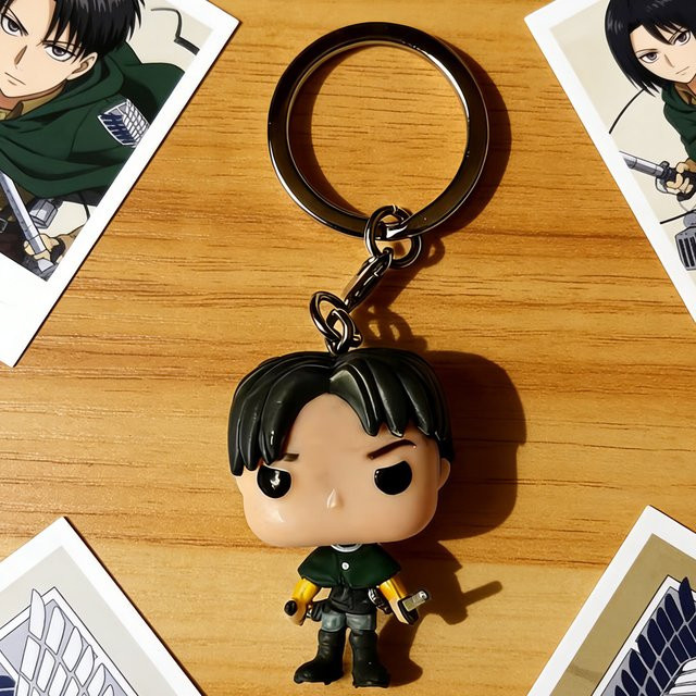 Bandai Attack on Titan Levi Figur Schlüsselanhänger, Einzelfigur, Kunststoff - Bild 1