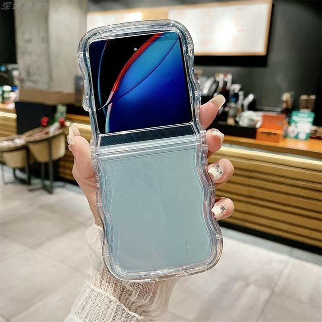 Transparente Ultra Dünne Wellenrand Schutzhülle aus weichem TPU für Samsung Galaxy Z Flip 7 6 5 4 3 - Bild 1