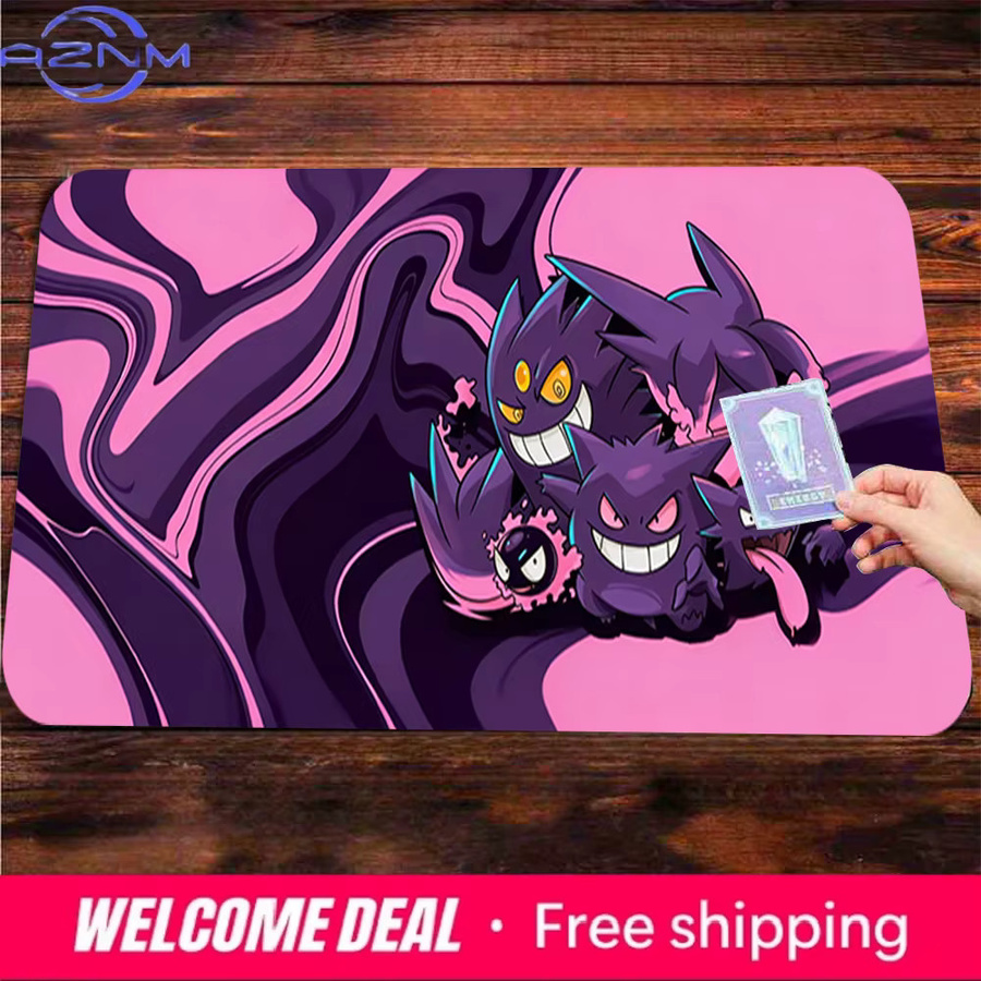 Potdemiel Gengar Family Pink Swirl Gaming-Mauspad rutschfeste Schreibtischunterlage in Pink - Bild 2