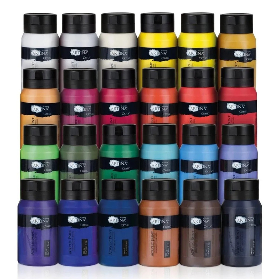 Artina Acrylfarbe Set für Profis, 24 Farben, Multicolor, 500 ml - Bild 2