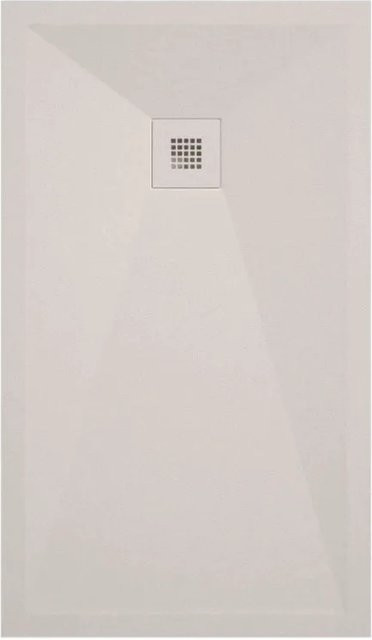 Mirlo Duschwanne Onda aus Mineralguss Extra Flach, Rechteckig, Sand, B: 160 cm, T: 80 cm, H: 3 cm - Bild 1