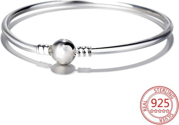 Armband 925 Silber, Herz Verschluss, Damen, 19cm - Bild 1