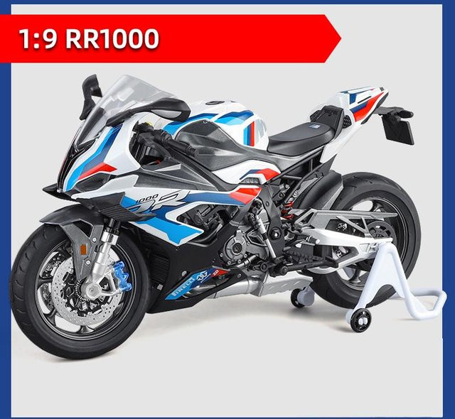 Linyi toy car M1000Rr S1000Rr Rennmotorrad Modell, Metall, mit Licht, ab 4 Jahren - Bild 1