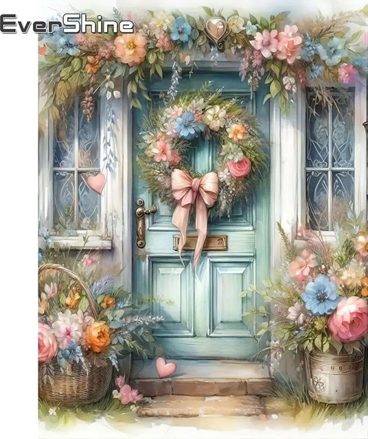 EverShine Diamond Painting Set Floral Landschaft Mosaik Stickerei Kit Multicolour B/H: 30 x 20 cm - Bild 1