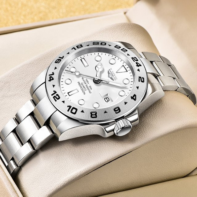 LIGE Chronograph, Quarz, Edelstahl, Herren - Bild 1