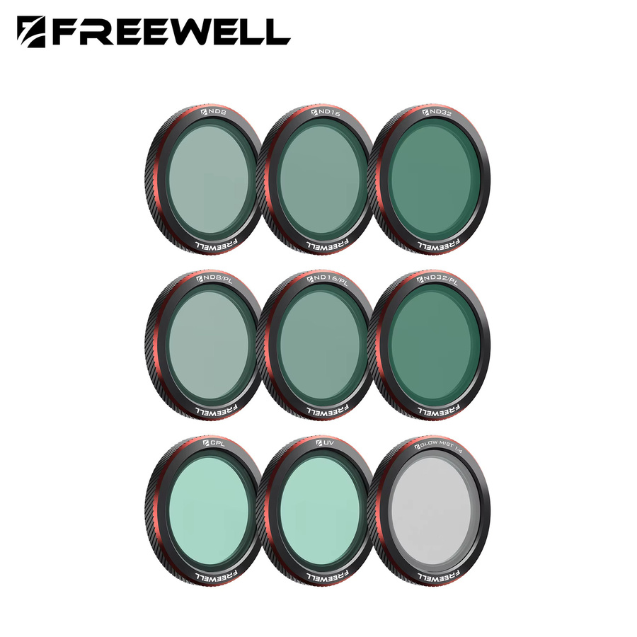 Freewell 9er-Pack magnetische Designfilter für DJI NEO 2 mit ND, ND/PL, CPL, UV- und Glow-Nebelfiltern - Bild 4
