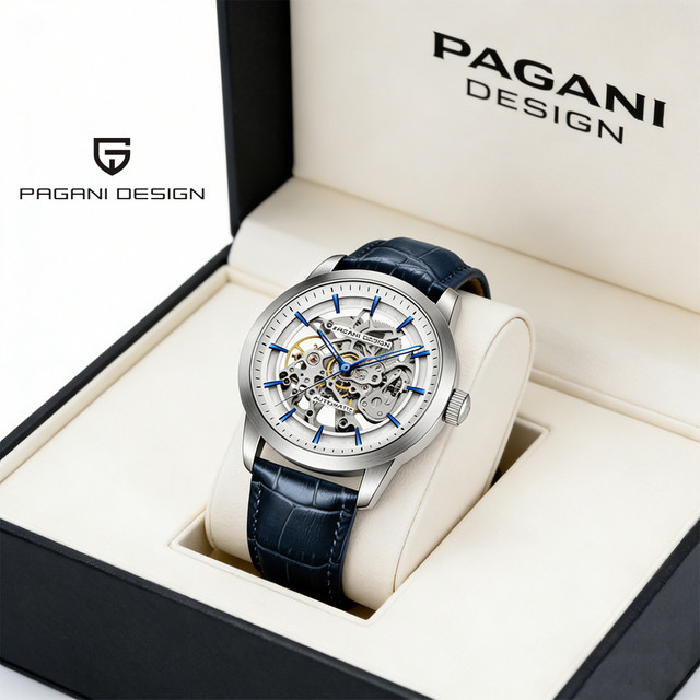 PAGANI DESIGN Armbanduhr, Automatik, Edelstahl, Leder, Herren - Bild 1