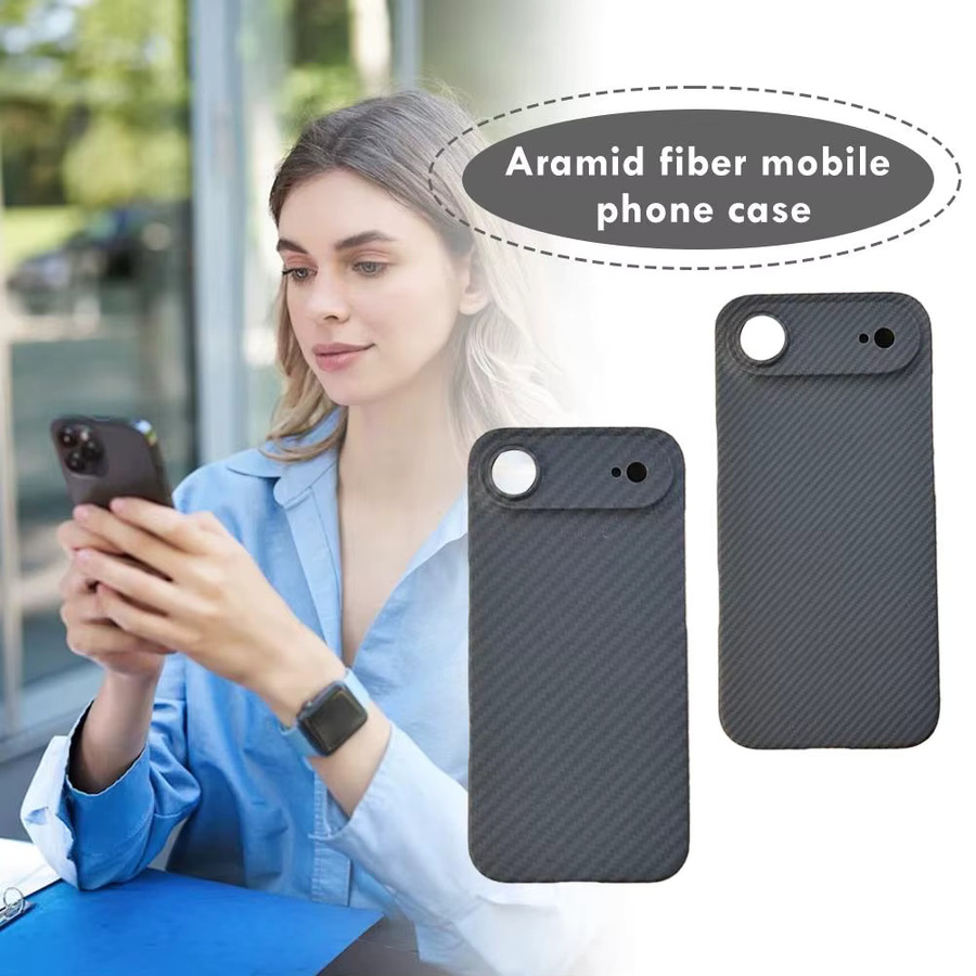Business Schutzhülle aus Aramid Faser für iPhone 17Air mit starker Magnetfunktion in Schwarz - Bild 5