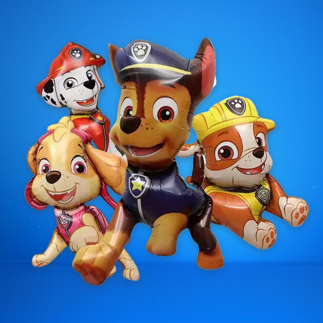 Paw Patrol Cartoon Hund Ballon, 4-teiliges Set - Bild 1