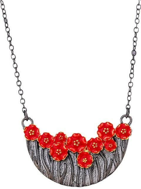 YIRAN Halskette, Maiglöckchen Blume, rot, Damen - Bild 1