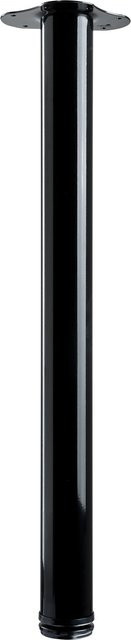 Hettich Tischbein Schwarz Matt inkl. Montageplatte Durchmesser: 6 cm, Höhe: 70 cm - Bild 1