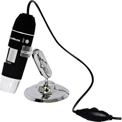 Reflecta DigiMicroscope USB 200 Digital-Mikroskop in Schwarz mit USB-C und USB-A Anschluss - Bild 2