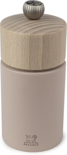 Peugeot Salzmühle BOREAL aus Keramik und Holz in Pink und Beige, Höhe: 12,0 cm, Breite: 5,2 cm, Tiefe: 12,0 cm - Bild 1