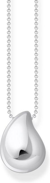 Thomas Sabo Halskette mit Anhänger, 925 Silber, Tropfenform, Damen, 40-45 cm - Bild 1