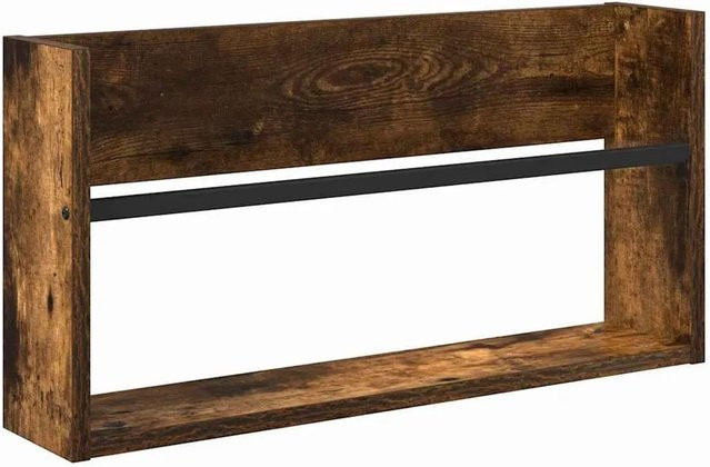 vidaXL Magazinregal aus Holzwerkstoff in Raucheiche, Wandmontage, B/H/T: 60 x 30 x 12 cm - Bild 1
