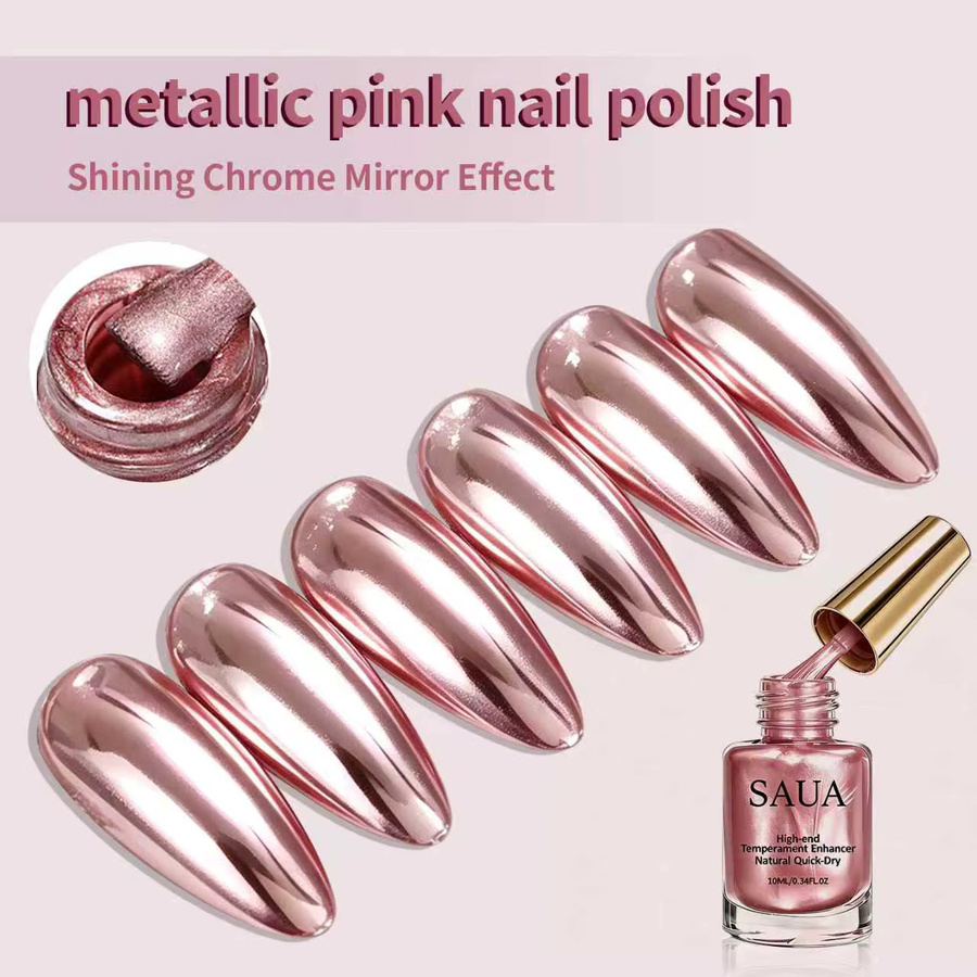SAUA Nagellack, Roségolden, Metallic - Bild 2