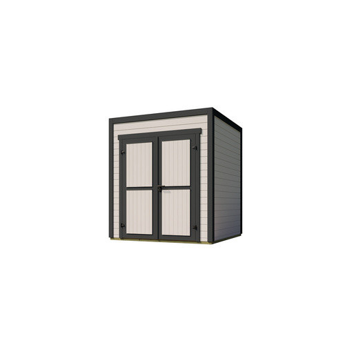 Weka Gartenhaus Batu 1 Flachdach aus nordischer Fichte in Light Grey, B/T: 200 x 200 cm - Bild 4