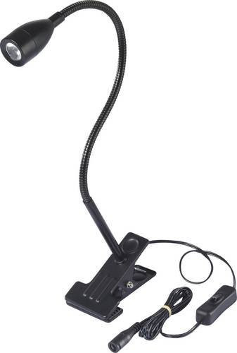 Sygonix SY-6737554 LED-Tischlampe mit Clip, Schwarz, 3,5W, verstellbar - Bild 1