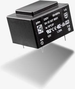 Ei Electronics Printtransformator Hahn BV EI 304 8024 Schwarz, 1 x 230V, 1 x 7.5 V/AC, 2.1 VA, 0.28A - Bild 1