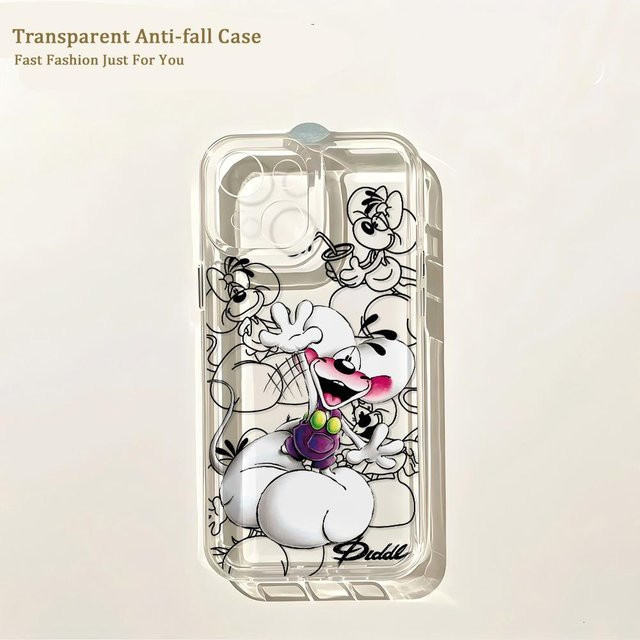 Cartoon Diddls Mäuse Handyhülle für Samsung Galaxy S26 S25 S24 S23 S22 S21 S20 FE Note20 Note10 Edge Plus Ultra Lite 5G, transparent - Bild 1