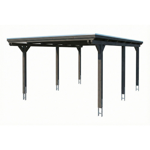 SKANHOLZ Carport Emsland aus Fichte mit EPDM-Flachdach in Anthrazit und Schwarz, B: 402 cm, T: 604 cm - Bild 2