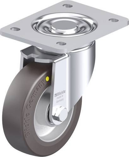 Blickle Stahlblech-Lenkrolle LH-ALST 125K-3-AS in Silber, Rad-Durchmesser: 125 mm, Tragfähigkeit: 370 kg - Bild 1