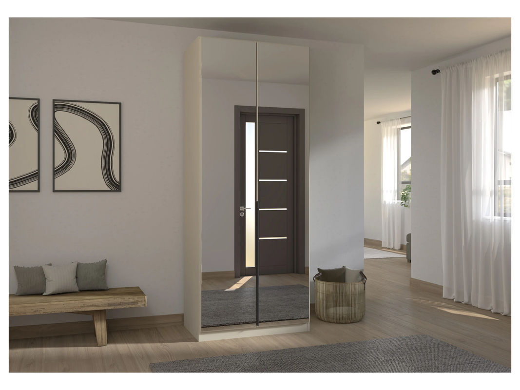 RAUCH Alabama Drehtürenschrank mit Spiegel in Beige-Champagner, B/T/H: 91 x 54 x 229 cm - Bild 2