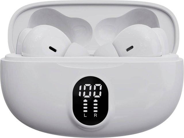 Denver TWE-57W In-Ear Kopfhörer Bluetooth Stereo Weiß - Bild 1