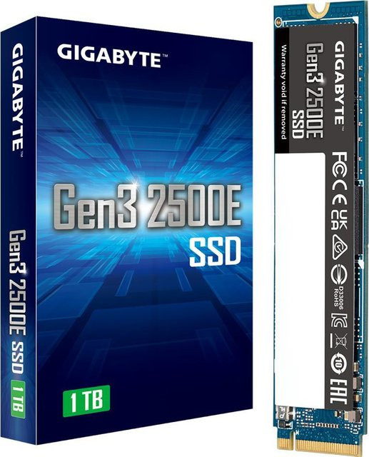 Gigabyte Gen3 2500E NVMe M.2 SSD 1TB PCIe 3.0 x4 Schwarz - Bild 1