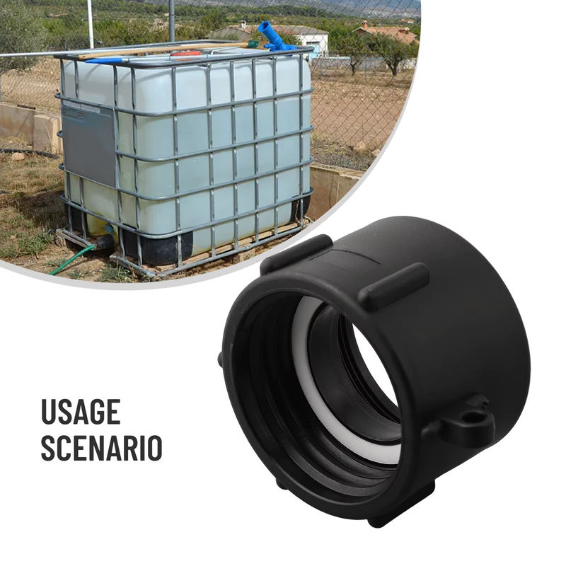 VIBRATITE Ventil Adapter Stecker für 1000L IBC Wasser Tanks, 60mm Fitting für Wasserbehälter und Fässer, Schwarz - Bild 4