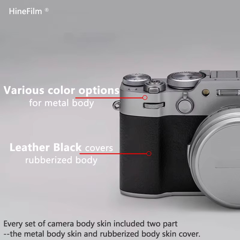Fujifilm X100VI Kamera Schutzfolie Anti-Scratch Skin Wrap in Schwarz - Bild 2