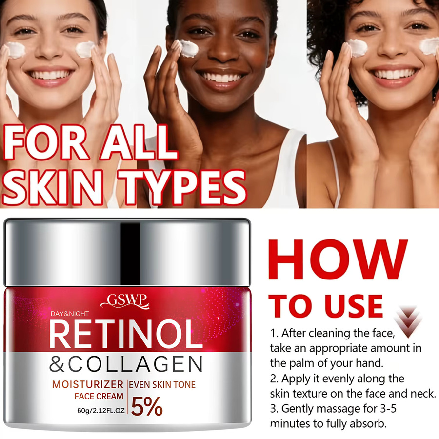GSWP Retinol Feuchtigkeitscreme mit Retinol und Proteinen, 60g/120g - Bild 3