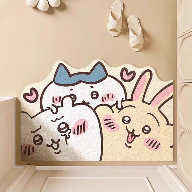 Usachi Cartoon Fußmatte mit Tiermotiv, rutschfest und waschbar, B/B: 60 x 40 cm, Mehrfarbig - Bild 1