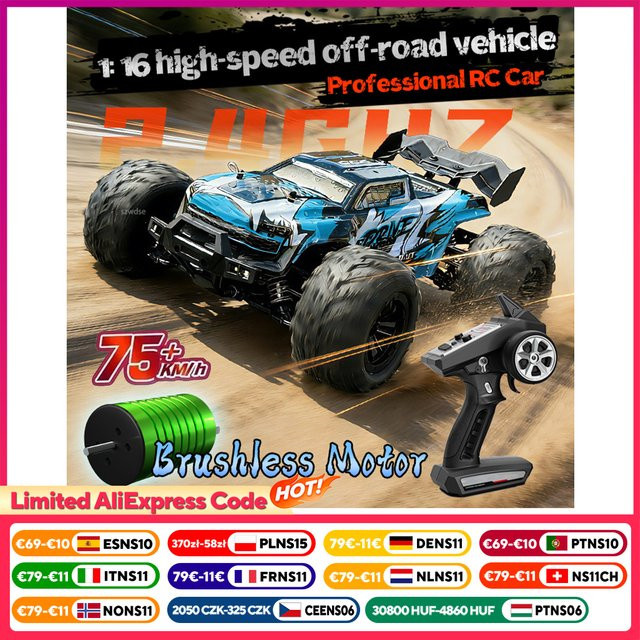 WLtoys Hochgeschwindigkeits-Ferngesteuertes Bürstenmotor-Auto, 1:16, ab 14 Jahren - Bild 1