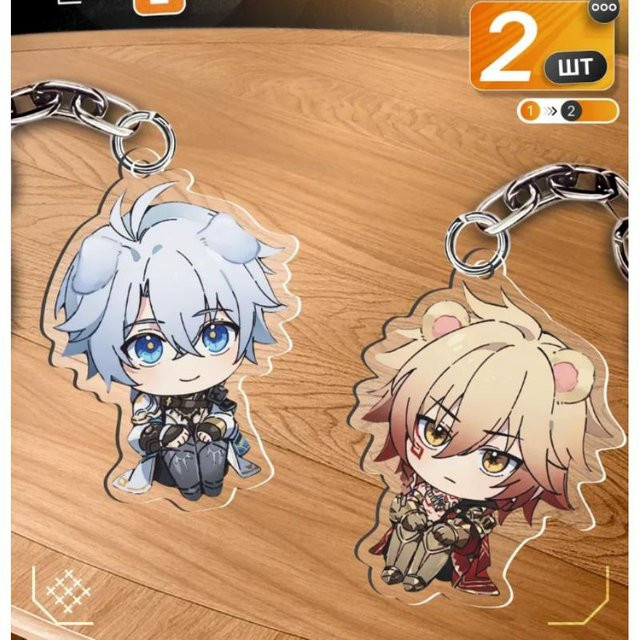 CHIC STUDIO Honkai: Star Rail Phainon Mydei Chibi-Version Acryl Schlüsselanhänger - Bild 1