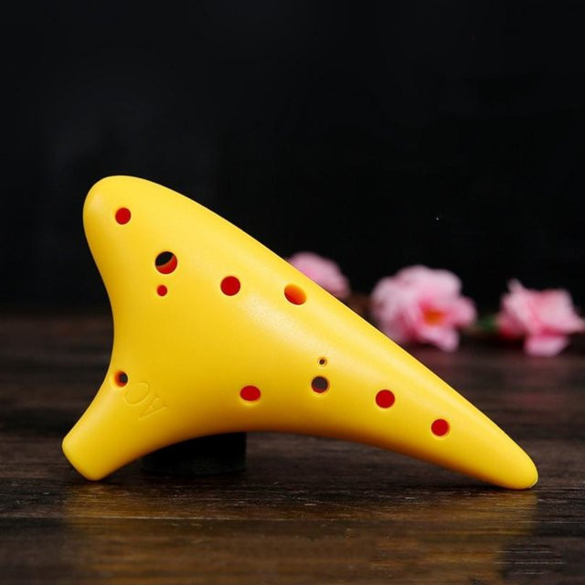 Musical 3 Ocarina-Altton-C-Flöte, 12-Loch-Harz-Kunststoff, gelb - Bild 1