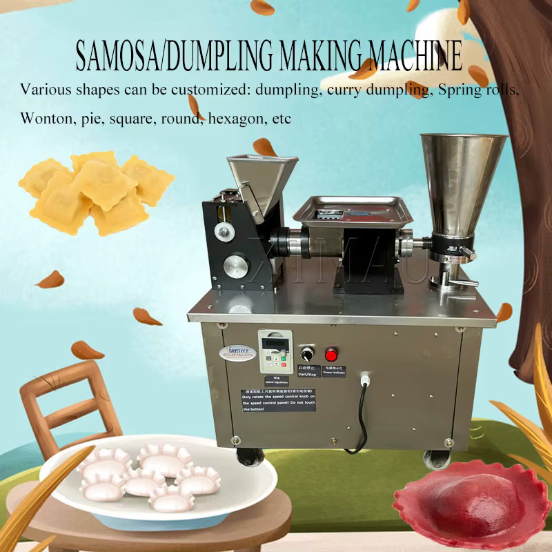 XTMAU Automatische Samosa-Maschine aus Edelstahl in Silber für Ravioli, Frühlingsrollen und Teigtaschen (220V/110V) - Bild 3