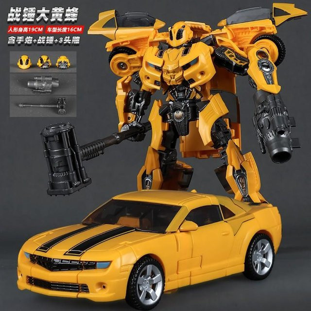 Baiwei Transformers Tw1025 Kriegshammer Bumblebee, 2-in-1 Auto-zu-Roboter Verwandlungsspielzeug, Kunststoff, ab 14 Jahre - Bild 1