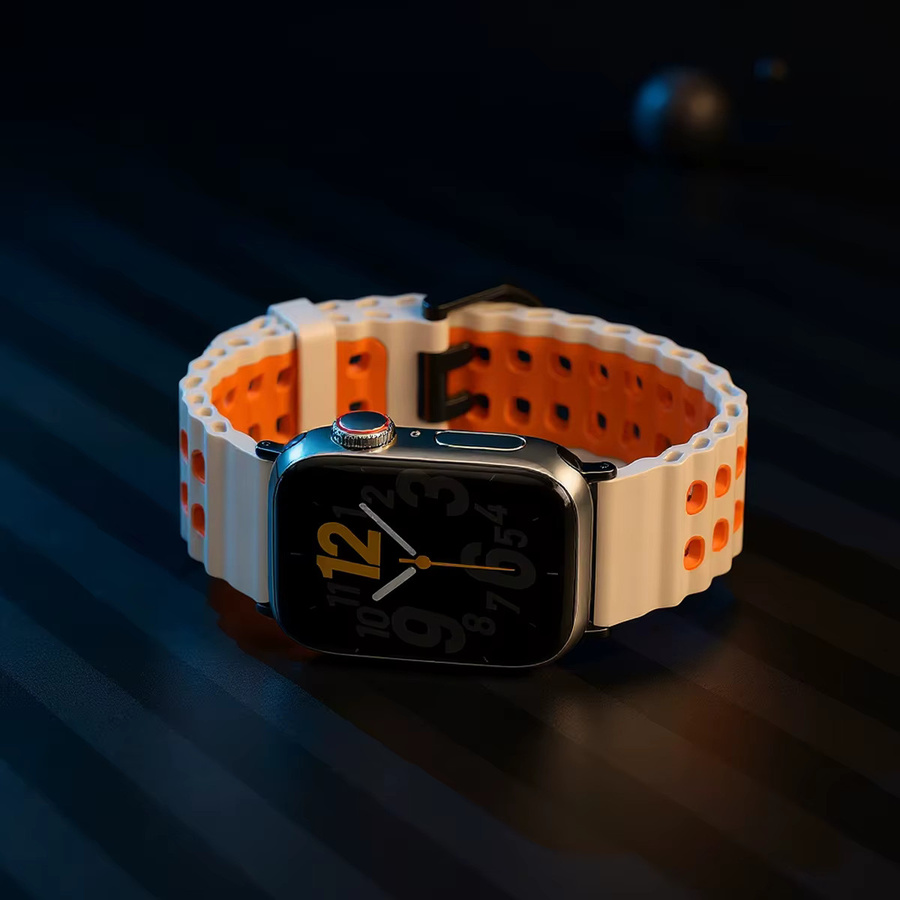 CAOWTAN Uhrenarmband Silikon, Bicolor, Unisex - Bild 4