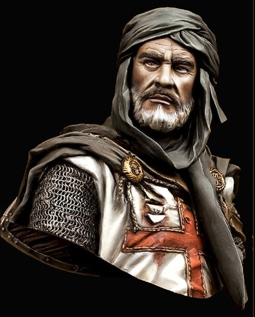 Templar Knight in Jerusalem, Resin-Modellfigur, Büste, unmontierter und unbemalter Bausatz - Bild 1